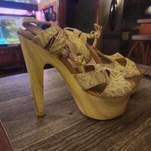 Lace Platform Heels